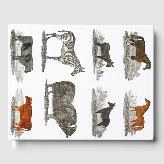 Zebra - Paarden - Koe Kinder Cadeau Gastenboek (Voorkant)