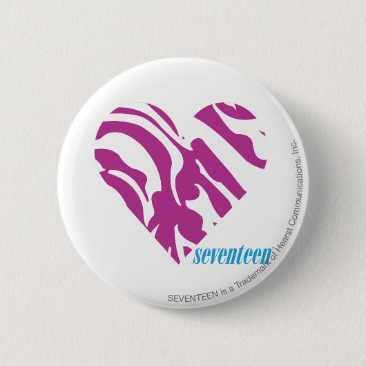 Zebra Paars 2 Ronde Button 5,7 Cm (Voorkant)