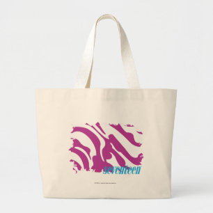 Zebra Paars 3 Grote Tote Bag