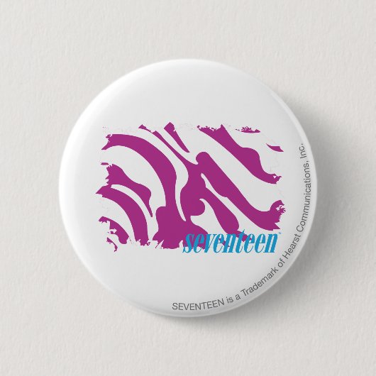 Zebra Paars 3 Ronde Button 5,7 Cm (Voorkant)