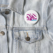 Zebra Paars 3 Ronde Button 5,7 Cm (In situ)
