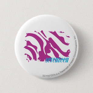 Zebra Paars 3 Ronde Button 5,7 Cm