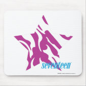 Zebra Paars 4 Muismat (Voorkant)