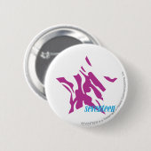 Zebra Paars 4 Ronde Button 5,7 Cm (Voorkant /achterkant)