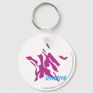 Zebra Paars 4 Sleutelhanger