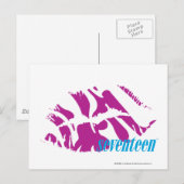 Zebra Paars Briefkaart (Voorkant / Achterkant)