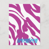Zebra Paars Briefkaart (Voorkant)