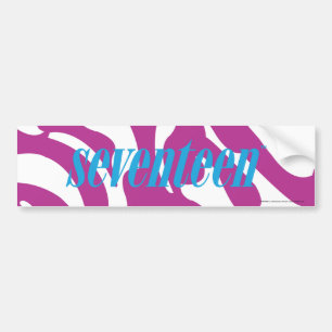 Zebra Paars Bumpersticker