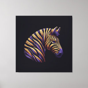 Zebra Paars Canvas Afdruk