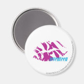 Zebra Paars Magneet (Voorkant / Achterkant)