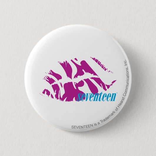Zebra Paars Ronde Button 5,7 Cm (Voorkant)