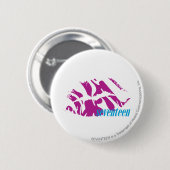 Zebra Paars Ronde Button 5,7 Cm (Voorkant /achterkant)