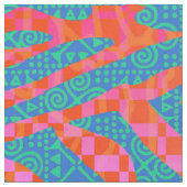 Zebra Paars Splash Stof (Close Up)