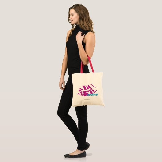 Zebra Paars Tote Bag (Voorkant (model))