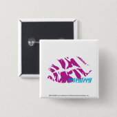 Zebra Paars Vierkante Button 5,1 Cm (Voorkant /achterkant)