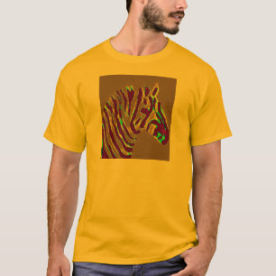 Zebra Paarse gloed T-shirt