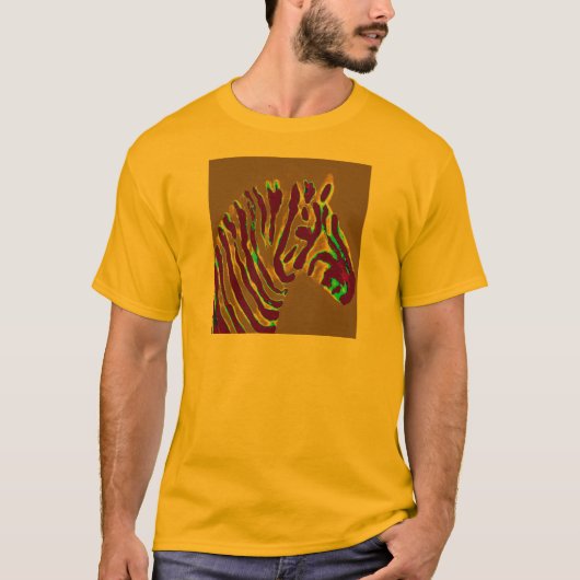 Zebra Paarse gloed T-shirt (Voorkant)