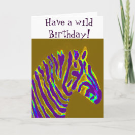 Zebra Paarse gouddag Kaart