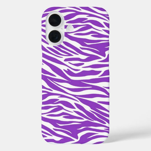 Zebra Paarse strepen Case-Mate iPhone Case (Achterkant)