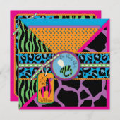 Zebra & Pacifier Safari Animal Print Baby shower Kaart (Voorkant / Achterkant)