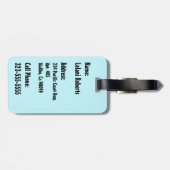 Zebra Palm Aloha Hawaiian Tropical - Aqua Bagagelabel (Achterkant horizontaal)