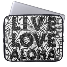 Zebra Palm Aloha Hawaiian Tropical Wetsuit Laptop Sleeve