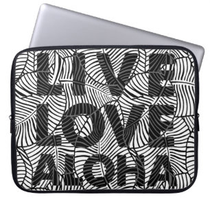 Zebra Palm Aloha Hawaiian Tropical Wetsuit Laptop Sleeve