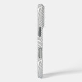 Zebra Palm Hawaïaans Tropisch Zilver Grijs Case-Mate iPhone Case (Achterkant / Rechts)
