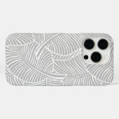 Zebra Palm Hawaïaans Tropisch Zilver Grijs Case-Mate iPhone Case (Achterkant (horizontaal))