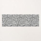 Zebra Palm Hawaiian Tropical Black omkeerbaar Yogamat (Achterkant (horizontaal))