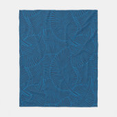 Zebra Palm Hawaiian Tropical Denim Blue Fleece Deken (Voorkant)