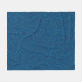 Zebra Palm Hawaiian Tropical Denim Blue Fleece Deken (Voorkant (Horizontaal))