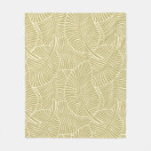 Zebra Palm Hawaiian Tropical Khaki Fleece Deken (Voorkant)