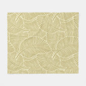Zebra Palm Hawaiian Tropical Khaki Fleece Deken (Voorkant (Horizontaal))