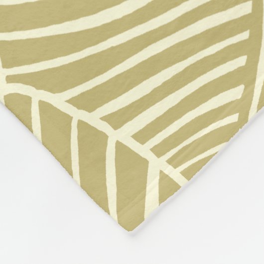 Zebra Palm Hawaiian Tropical Khaki Fleece Deken (Hoek)