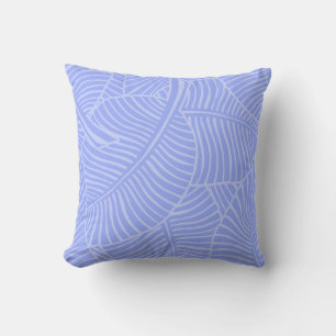 Zebra Palm Hawaiian Tropical Peri en zilver Buitenkussen