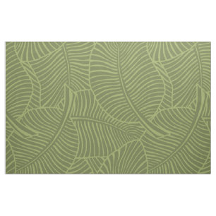 Zebra Palm Hawaiian Tropische Olijfgroen Stof