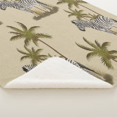 Zebra & Palmboom Sherpa Dekbed Deken (3/4)