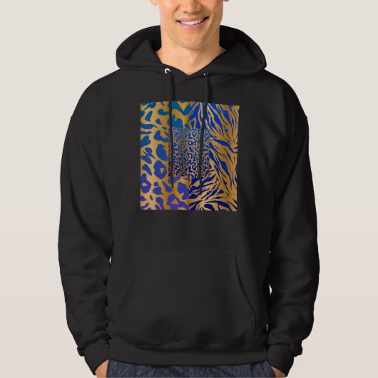 Zebra Panther Cheetah Dierensafari Print Hoodie (Voorkant)