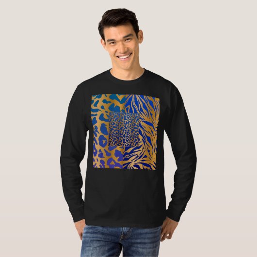 Zebra Panther Cheetah Dierensafari Print T-shirt (Voorkant volledig)