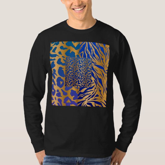 Zebra Panther Cheetah Dierensafari Print T-shirt (Voorkant)
