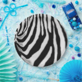 Zebra Papier Borden Zebra's Gestreept Papieren Bordje (Feest)