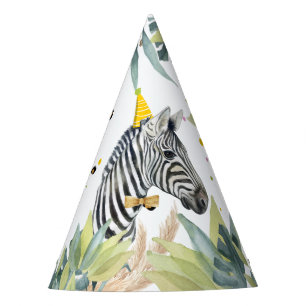 Zebra Party Animals Safari Wilde Dieren Verjaardag Feesthoedjes