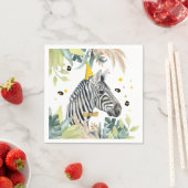Zebra Party Animals Verjaardag Zoo Safari Servet (Insitu)