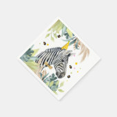 Zebra Party Animals Verjaardag Zoo Safari Servet (Hoek)
