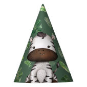 Zebra Party Dier Wild Oerwoud Safari Verjaardagsjo Feesthoedjes (Voorkant)