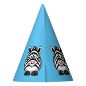 Zebra Party Pet Feesthoedjes (Achterkant)