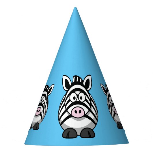 Zebra Party Pet Feesthoedjes (Voorkant)