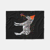 Zebra Partying Animals Having A Party Fleece Deken (Voorkant (Horizontaal))