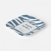 Zebra Pastel Blauwe Papieren Borden & Kommen - Sti Bordje (Gebogen)